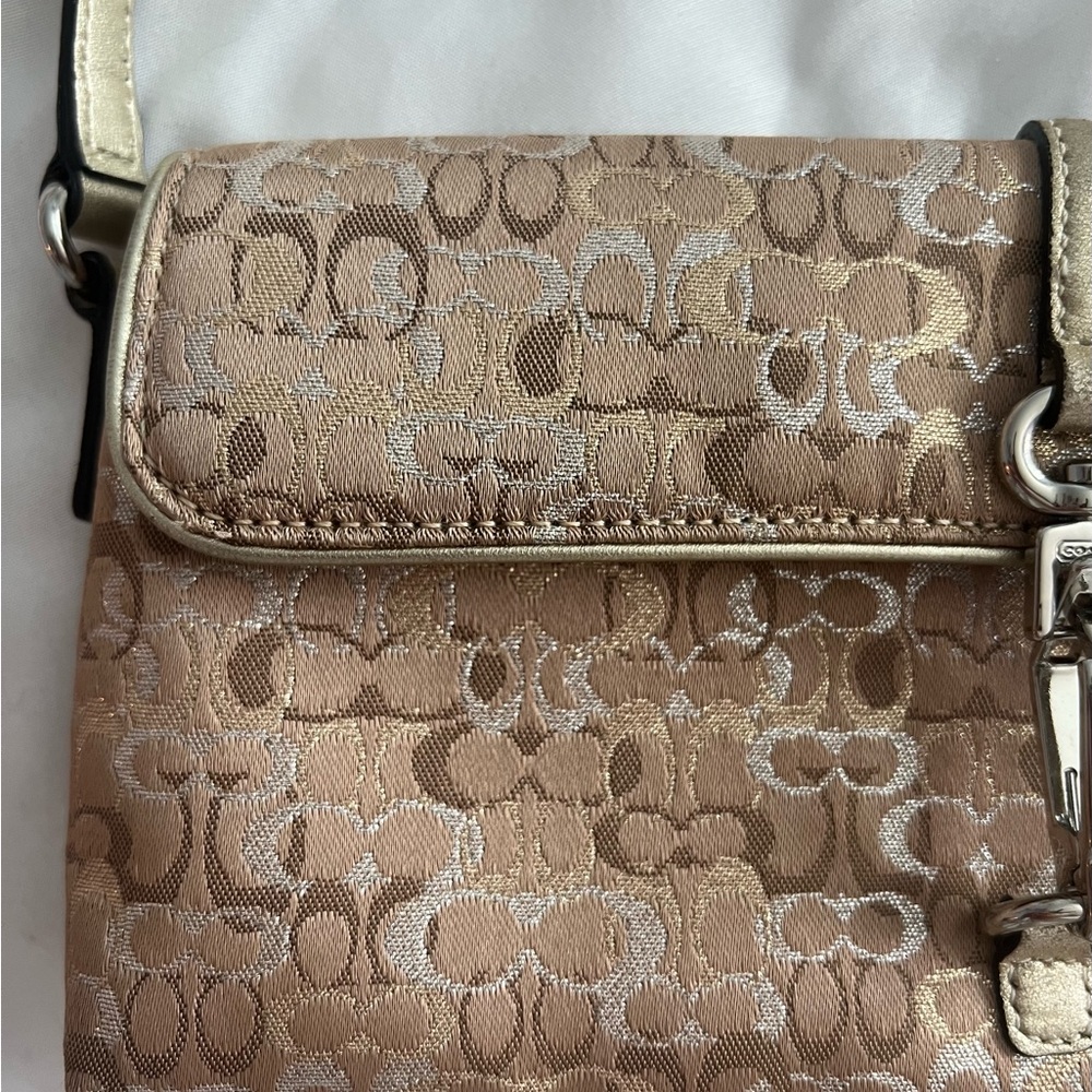 Vintage Y2K Coach Hampton bag - Champagne/Metallic - Picture 6 of 7